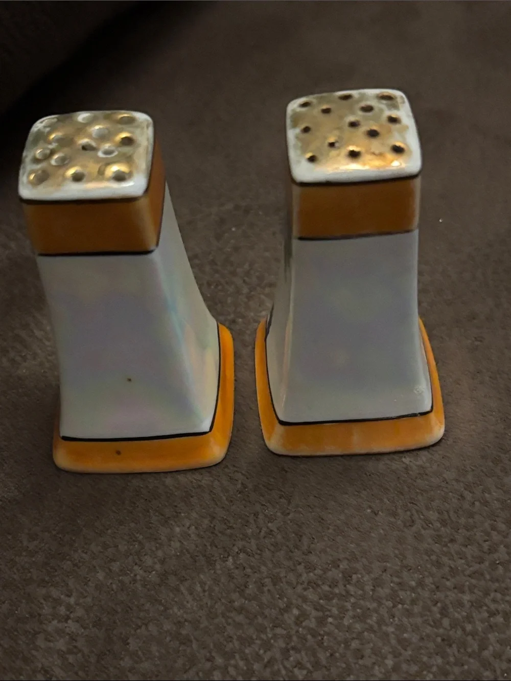 Hand-Painted Floral & Bird Ceramic Salt and Pepper Shakers - Made in Japan